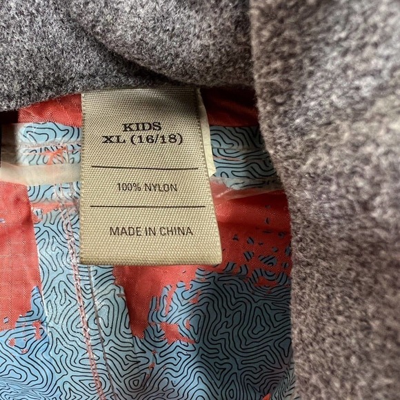 REI Kid's Pink Full Zip Long Sleeve Windbreaker W/Stowaway Hood Jacket XL - Picture 8 of 11